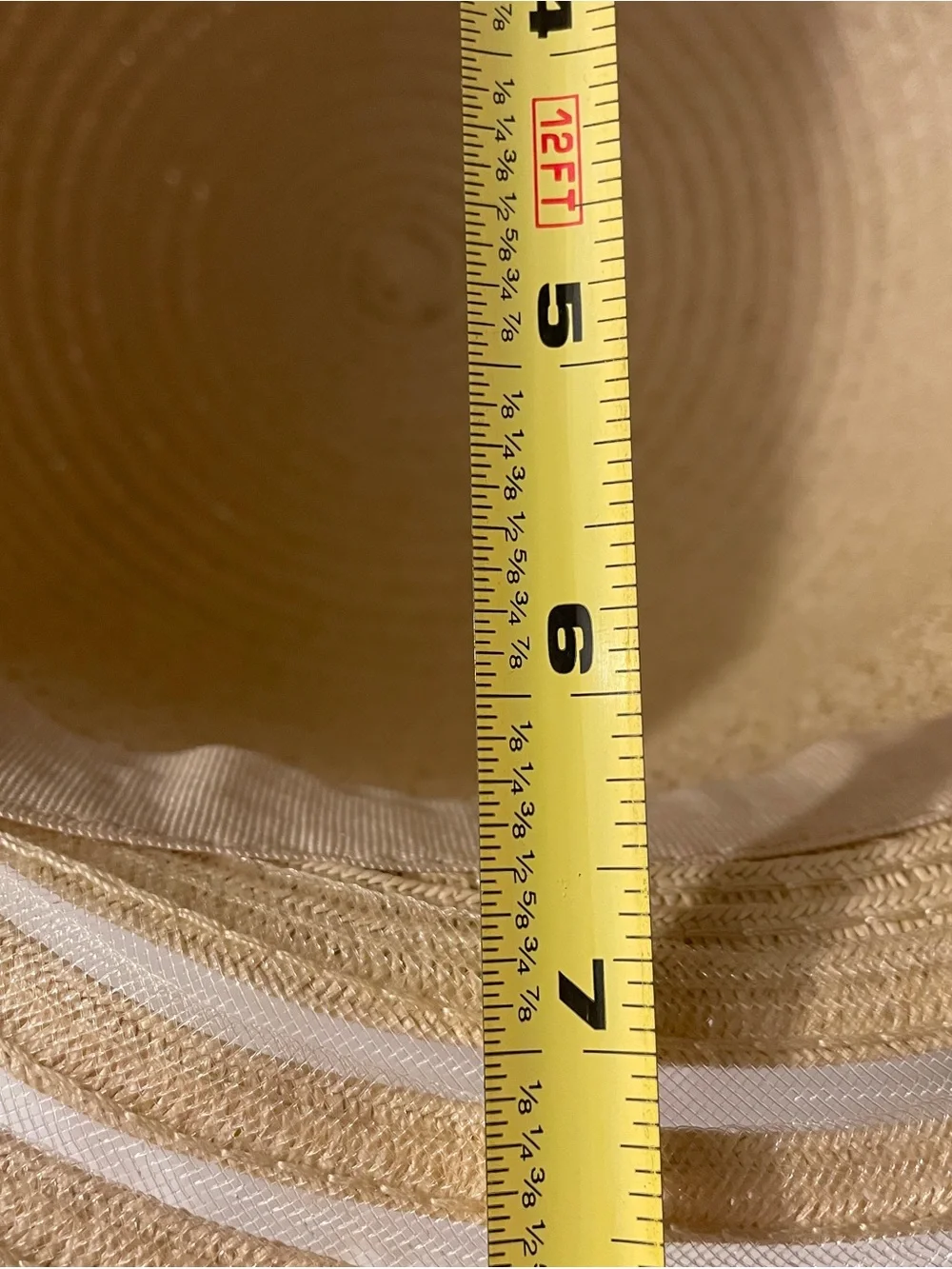 Classic Wide Brim Straw Sun Hat - Beige
